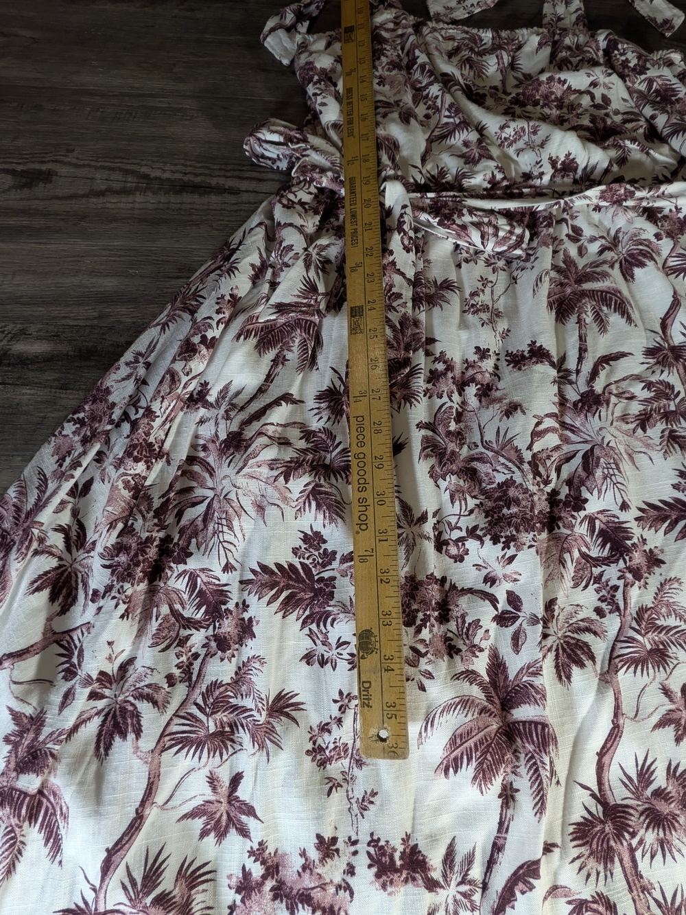 NWT LC Lauren Conrad Mauve Palm Toile  Kentucky Derby Midi Dress XL - Picture 8 of 16